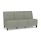 Lesro Siena Lounge Reception Armless 3 Seat Tandem Seating No Center Arms, Black, OH Eucalyptus Upholstery SN3102 - alternate 1
